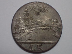 ドイツ銀貨 フランクフルト 1839年 都市景観　コイン
