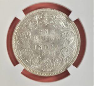 ヴィクトリア女王銀貨　インド